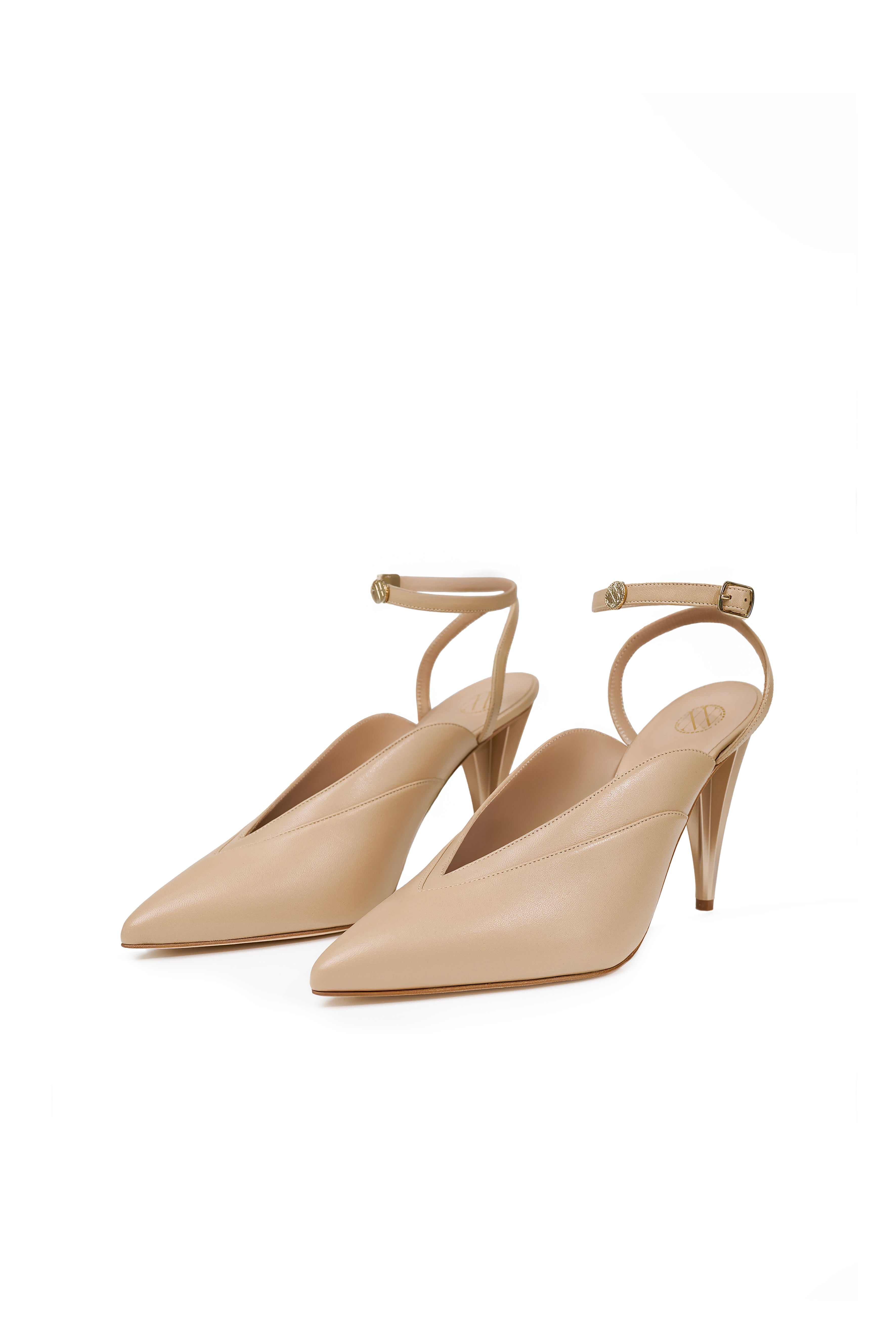 Anima Heels in Matte Beige