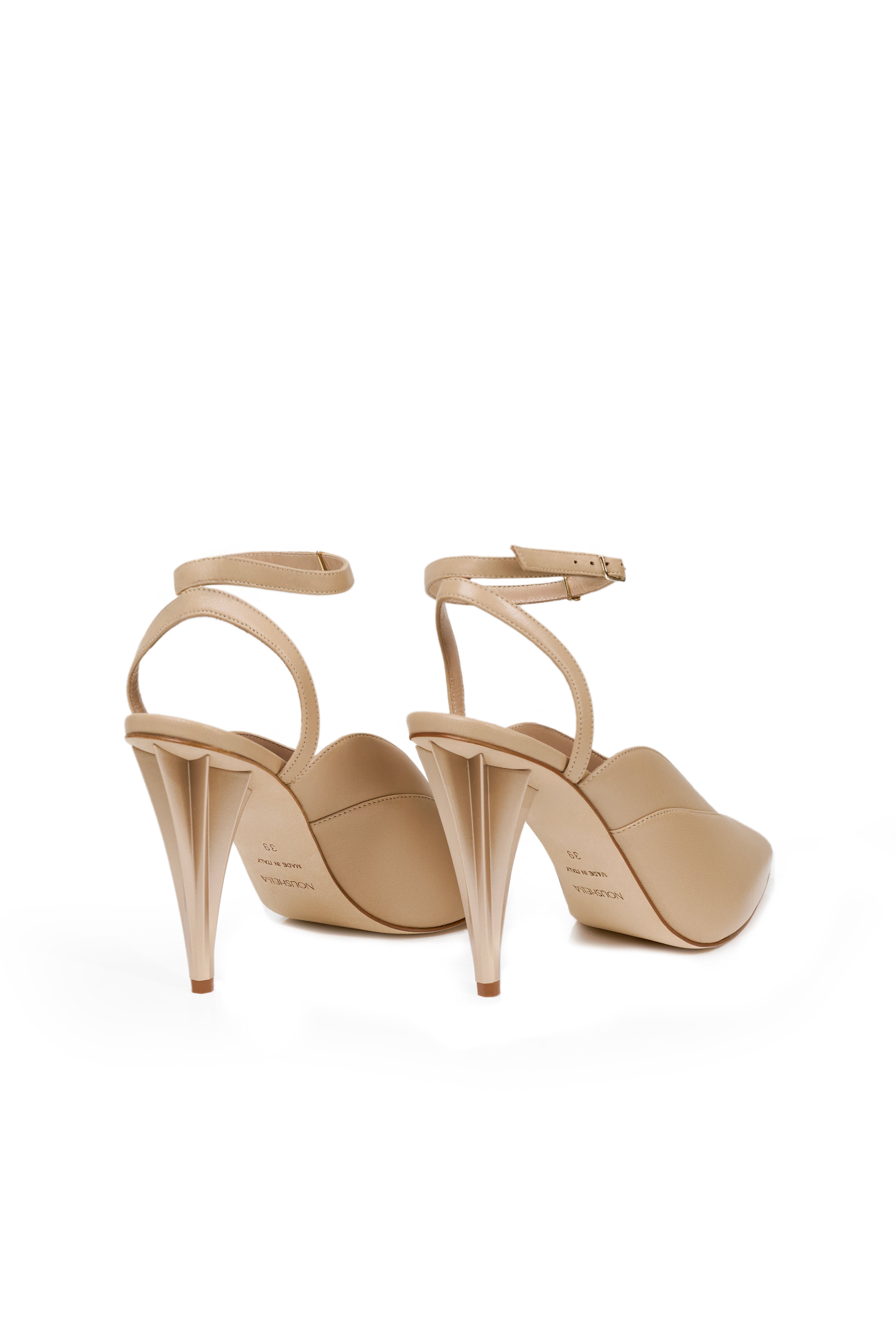 Anima Heels in Matte Beige