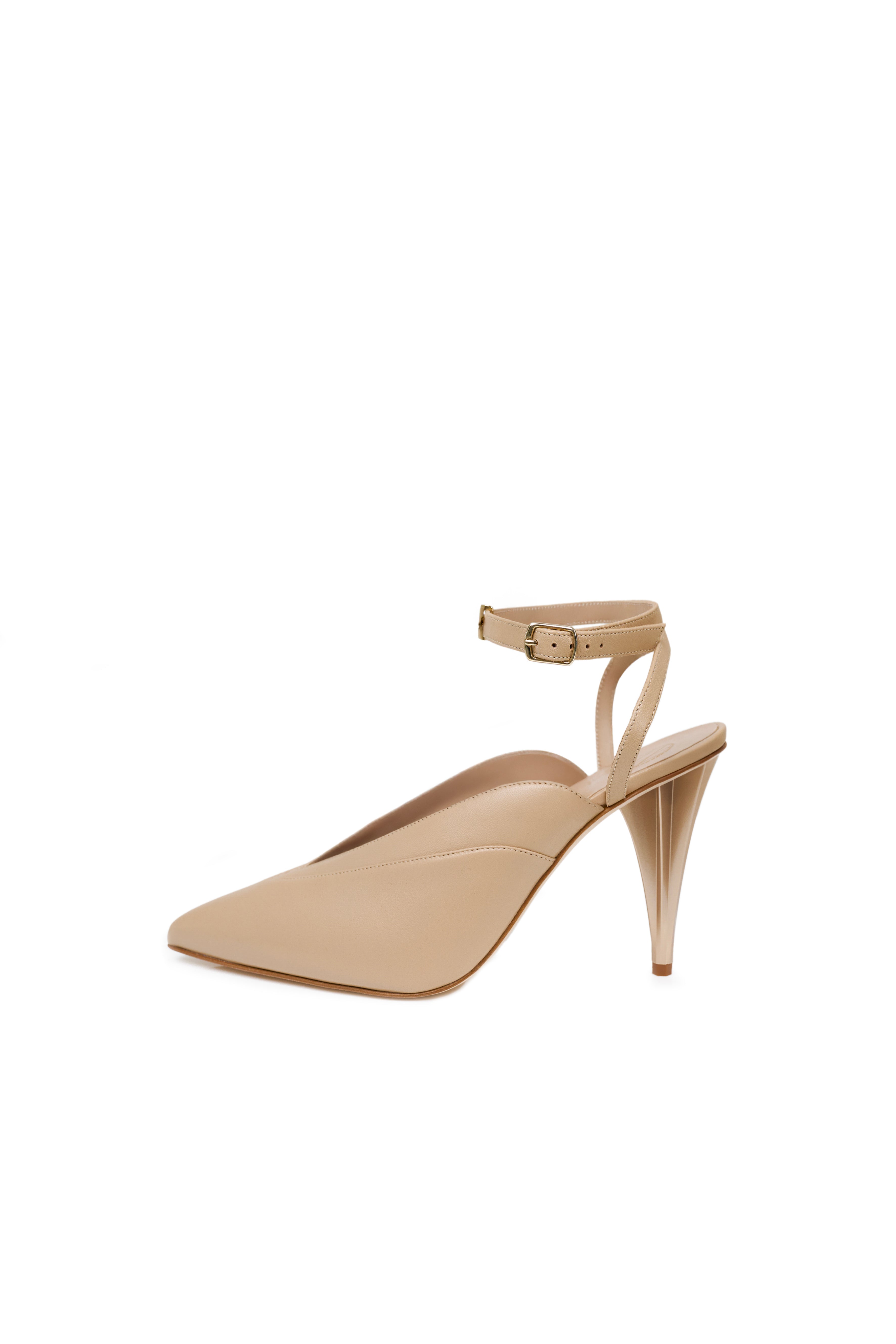 Anima Heels in Matte Beige