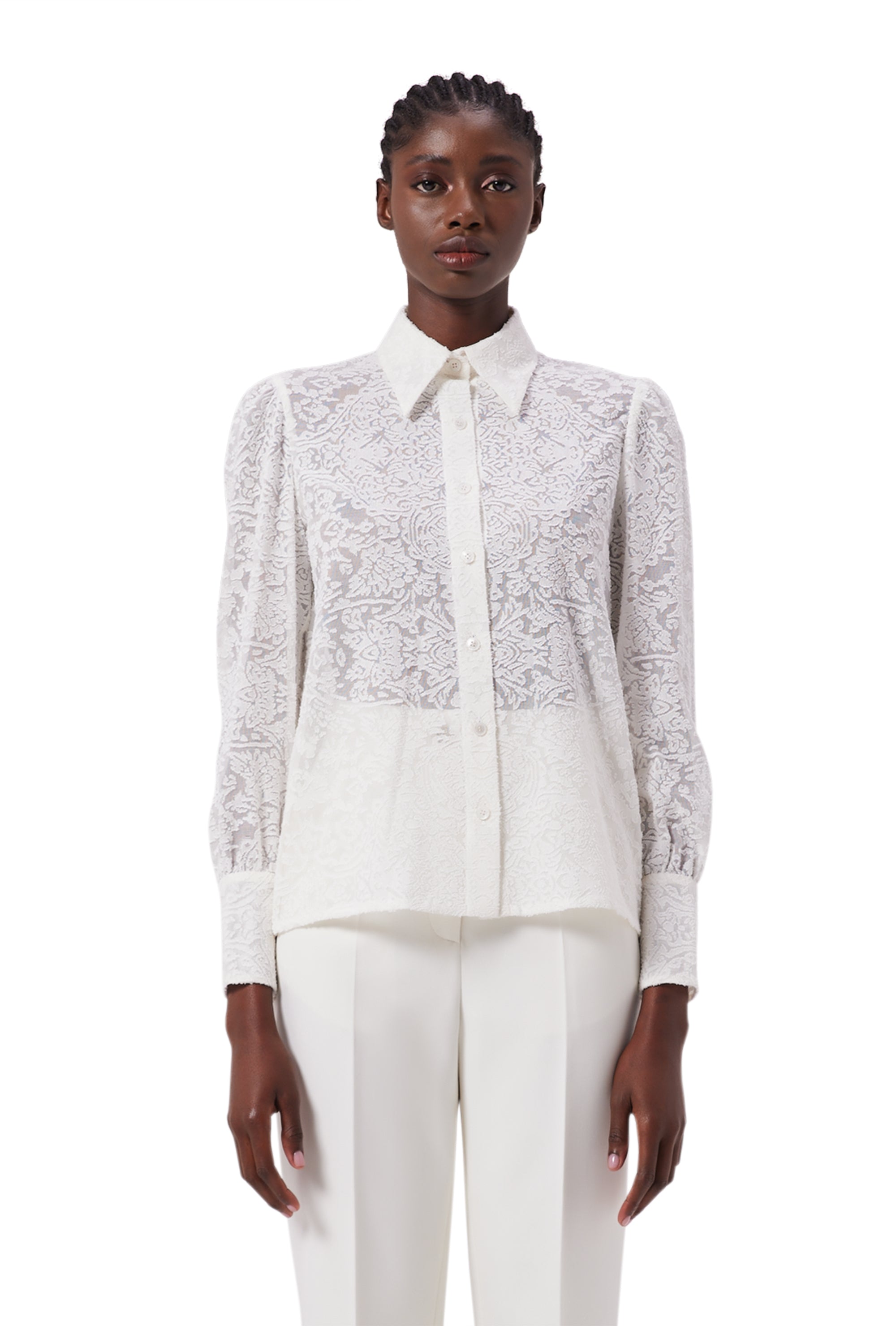 Eleanor Long Sleeve Blouse in White