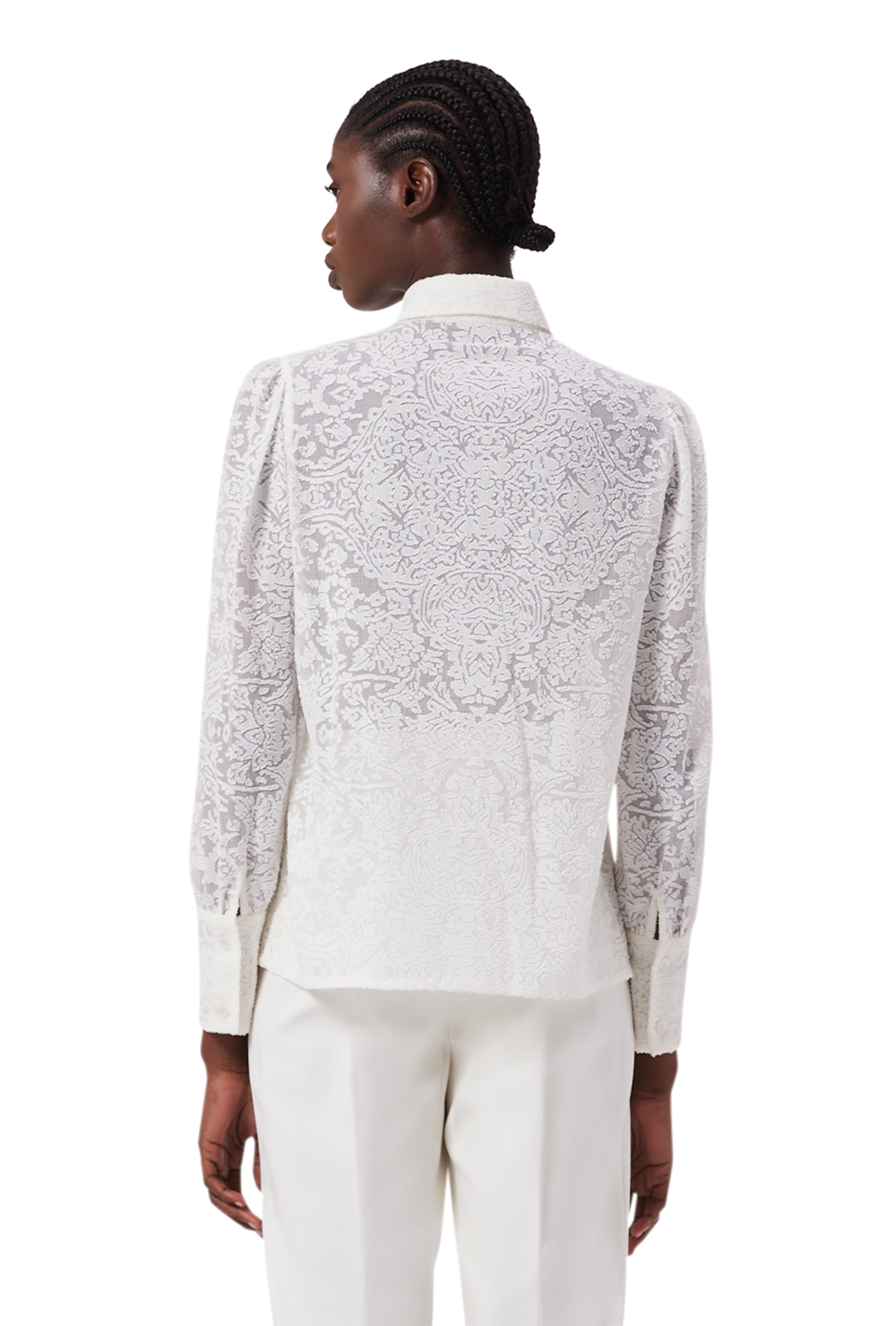 Eleanor Long Sleeve Blouse in White