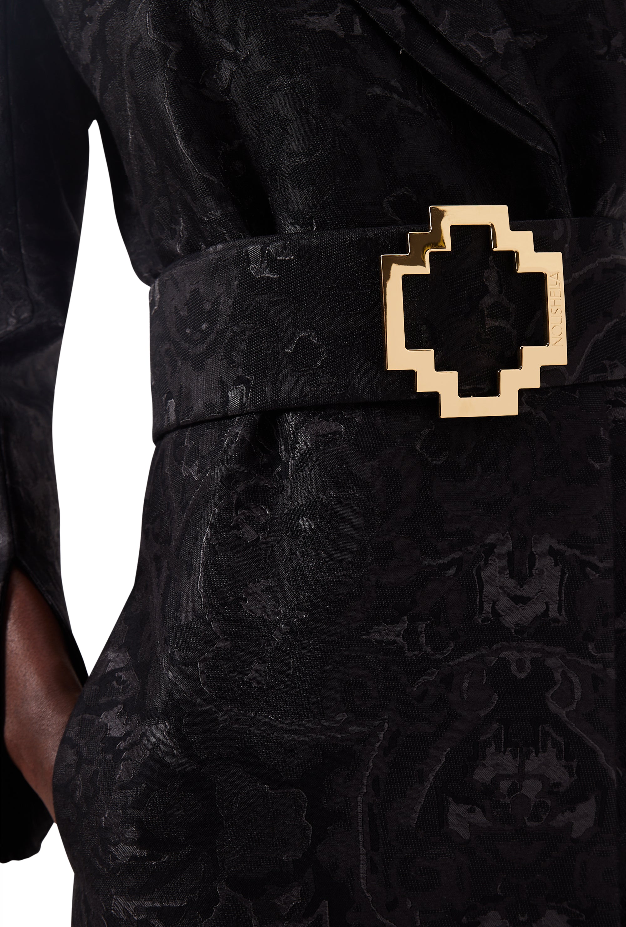 Splendour Long Sleeve Reefer in Black Elysium