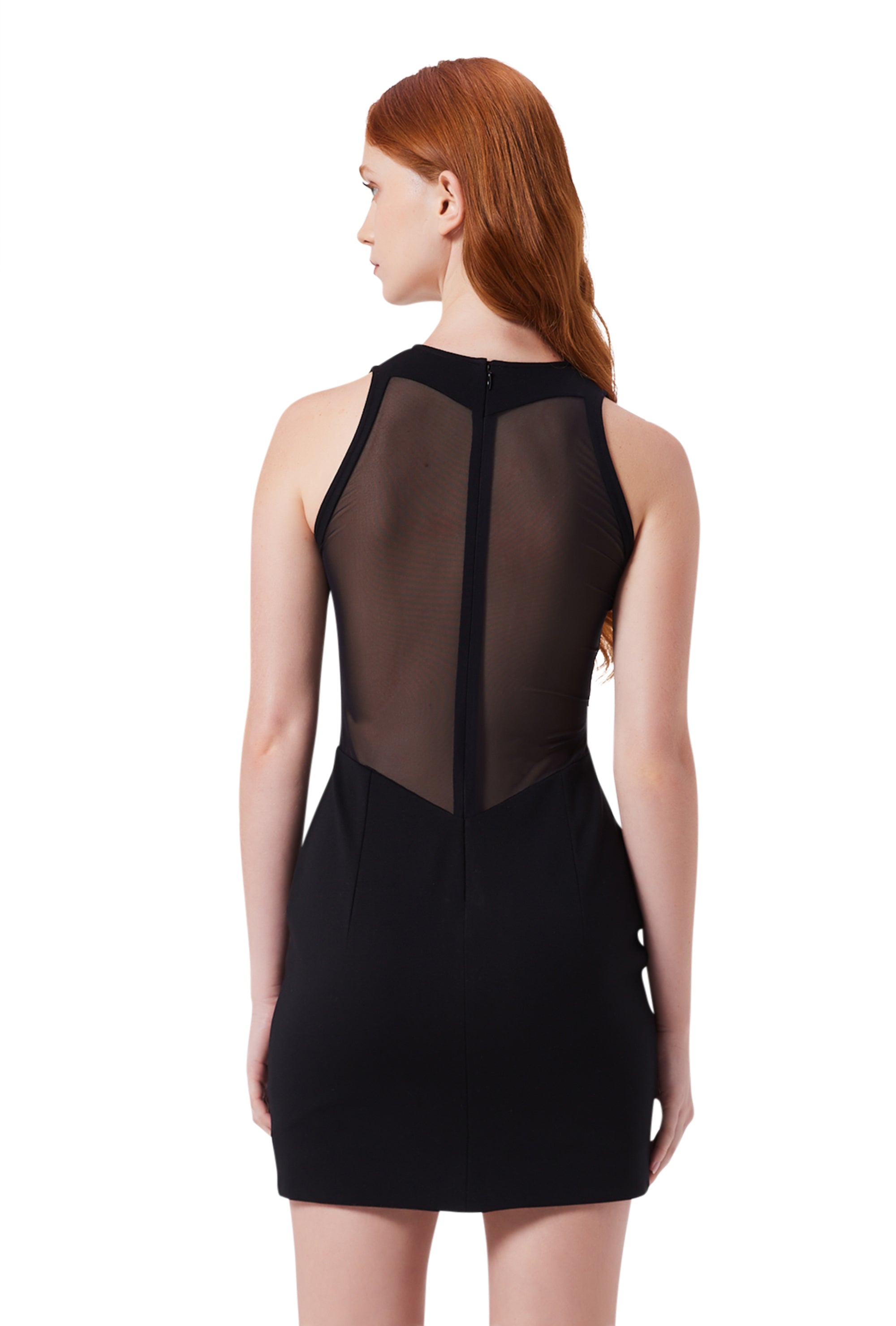 Lumière Mesh Dress in Black