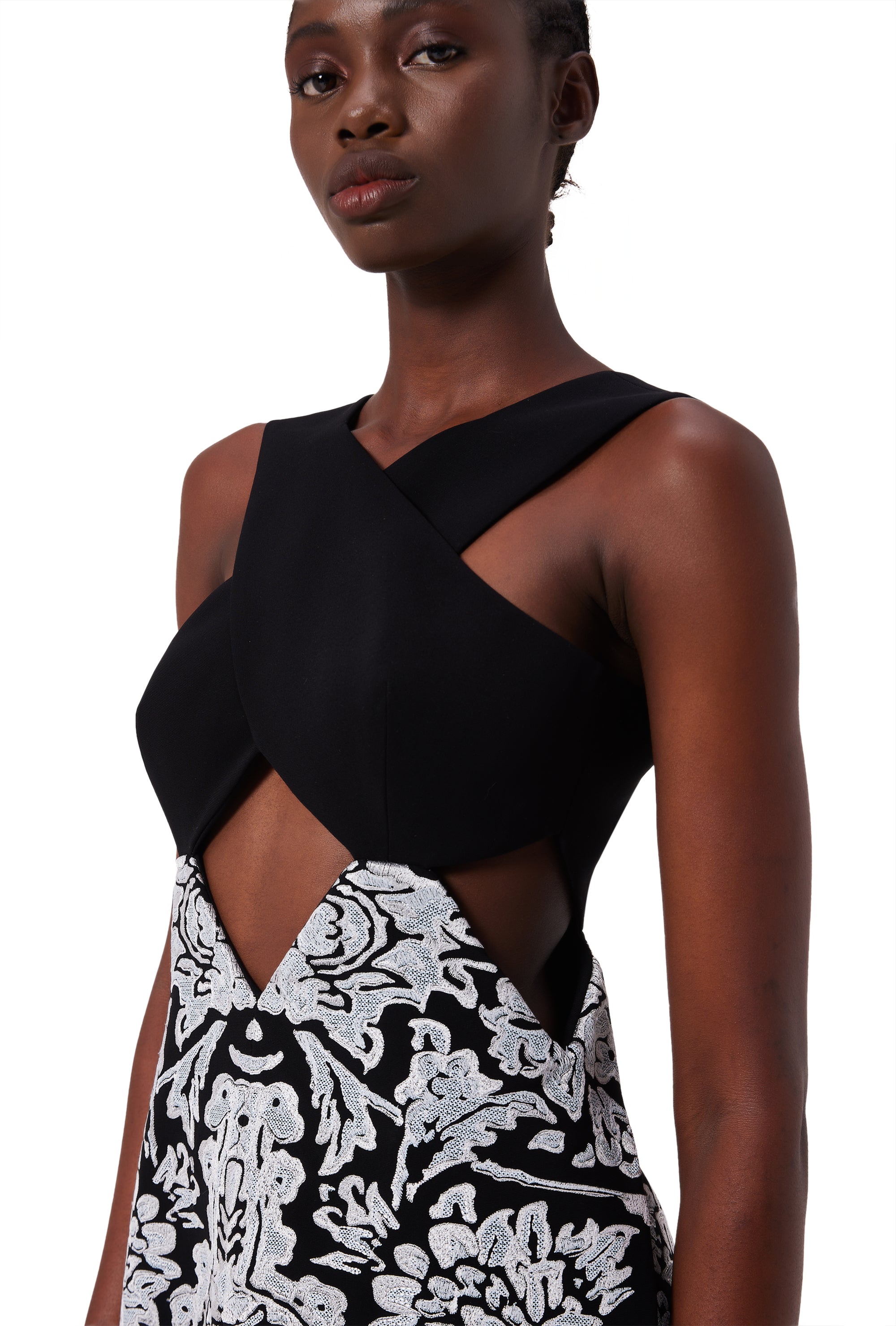 Lovelight Halter Neck Dress in Black