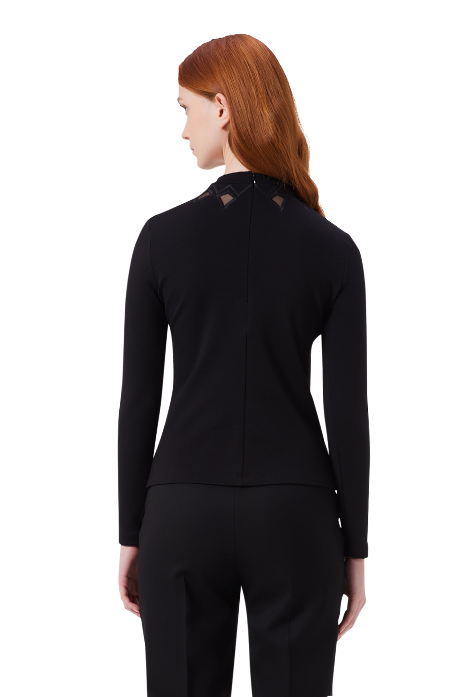 Lumière Long Sleeve Blouse in Black