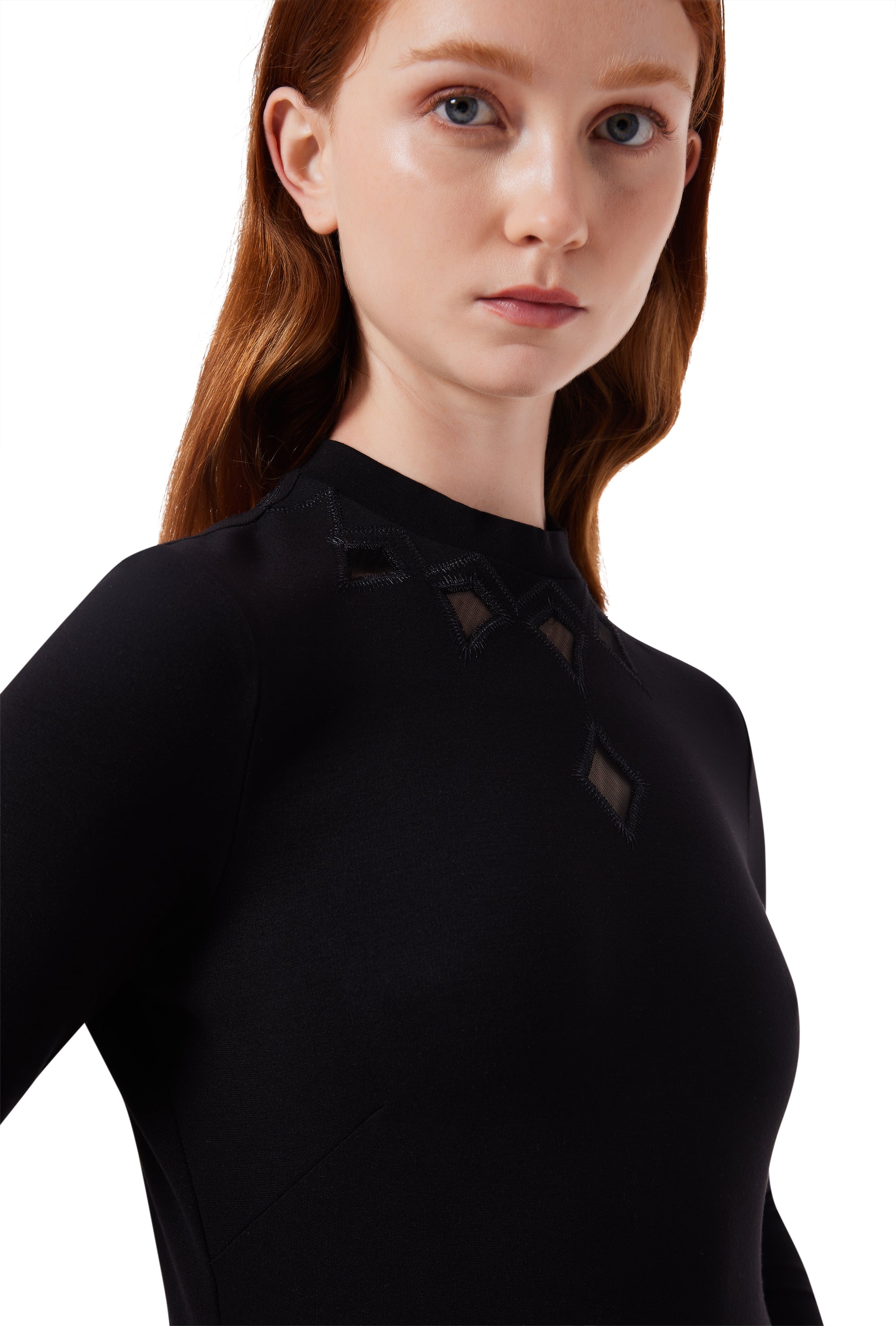 Lumière Long Sleeve Blouse in Black