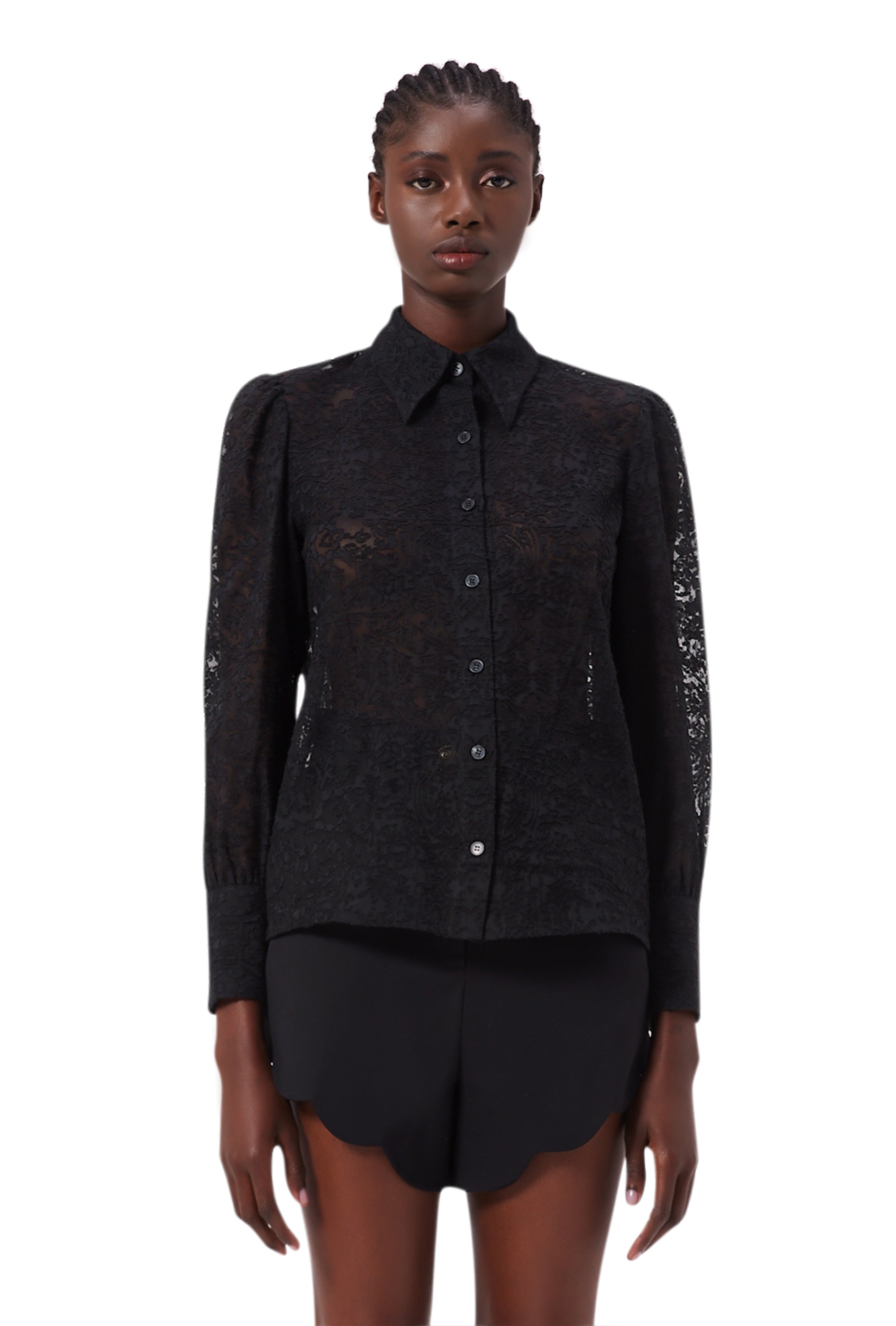 Eleanor Long Sleeve Blouse in Black