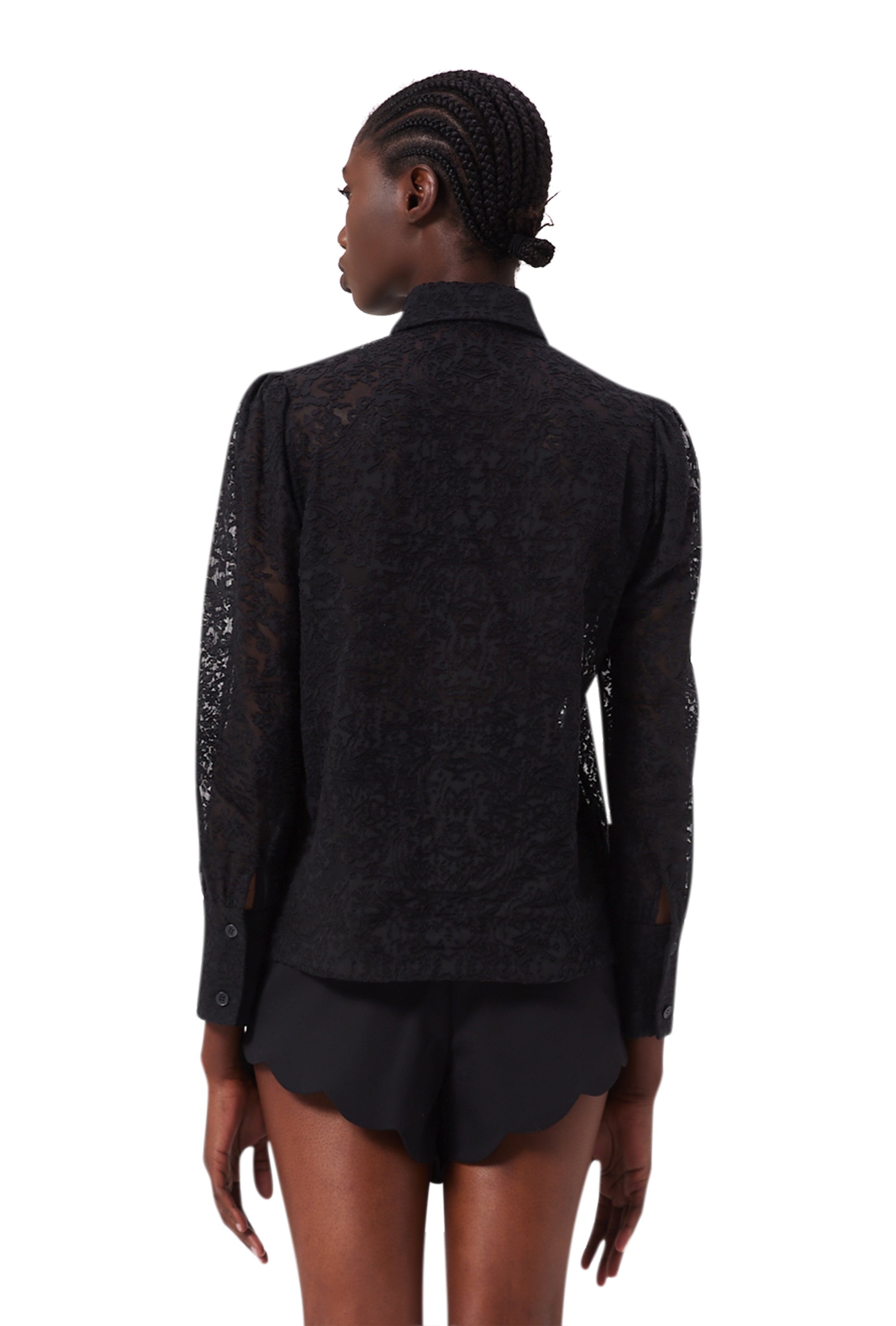 Eleanor Long Sleeve Blouse in Black