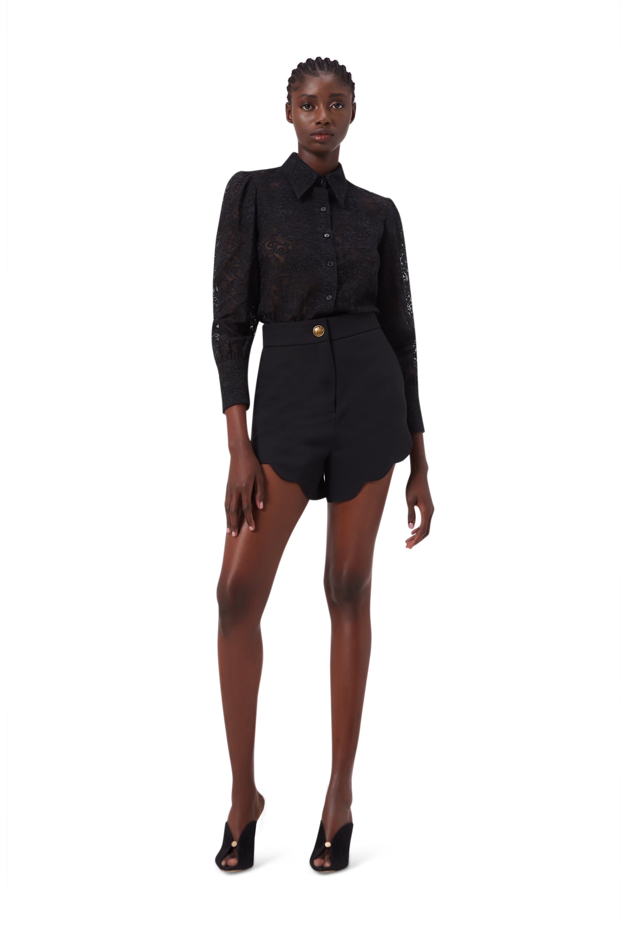 Eleanor Long Sleeve Blouse in Black
