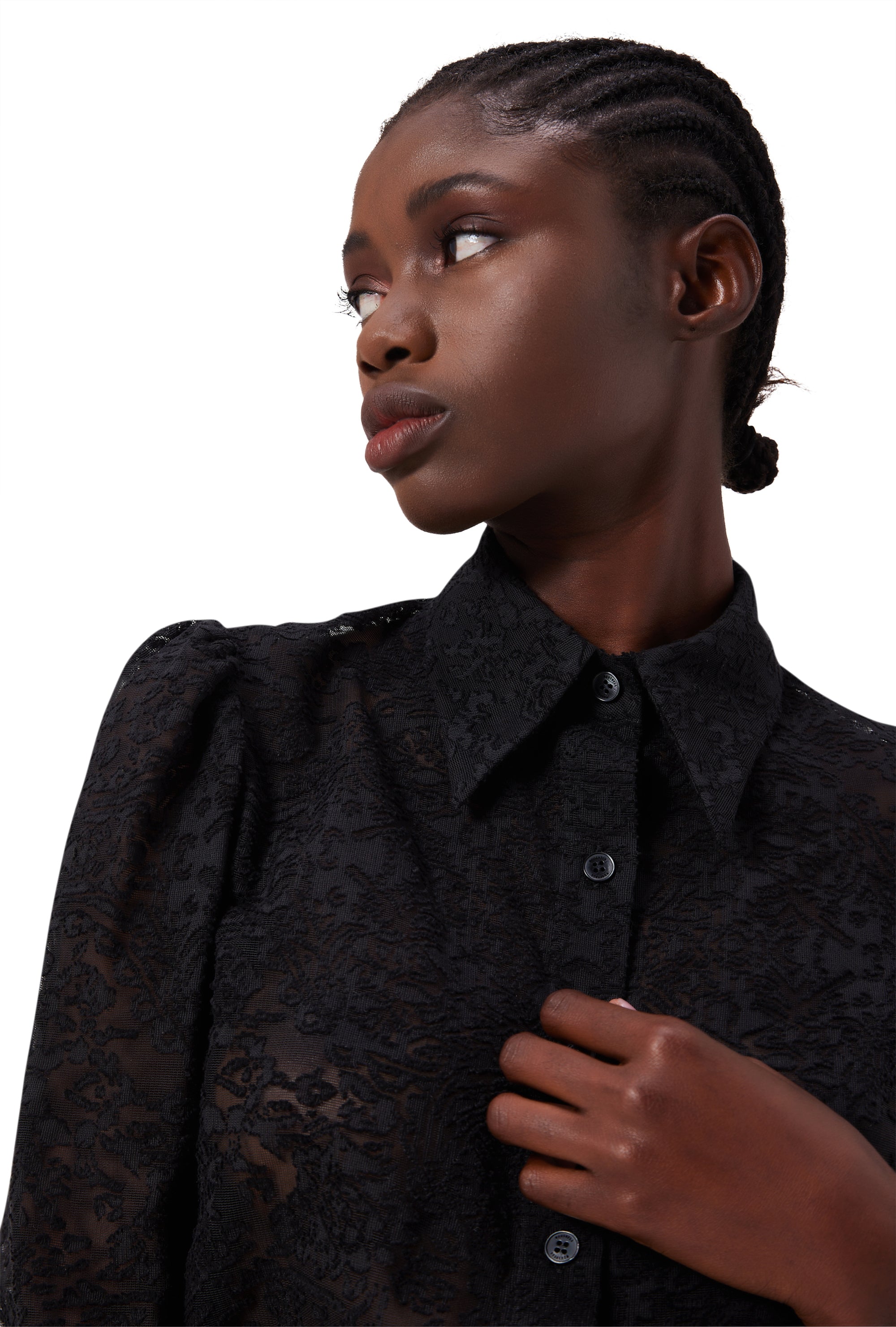 Eleanor Long Sleeve Blouse in Black