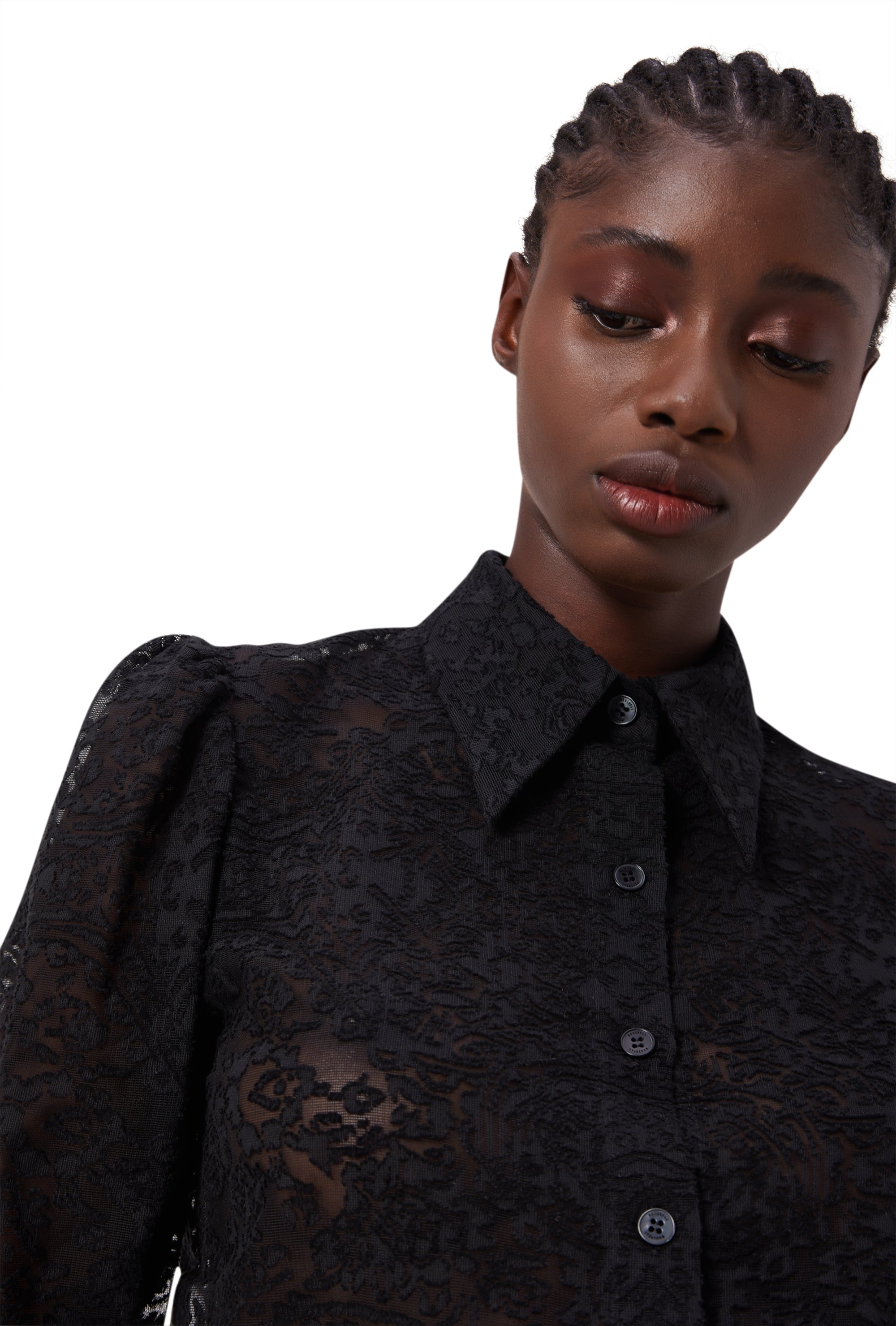 Eleanor Long Sleeve Blouse in Black