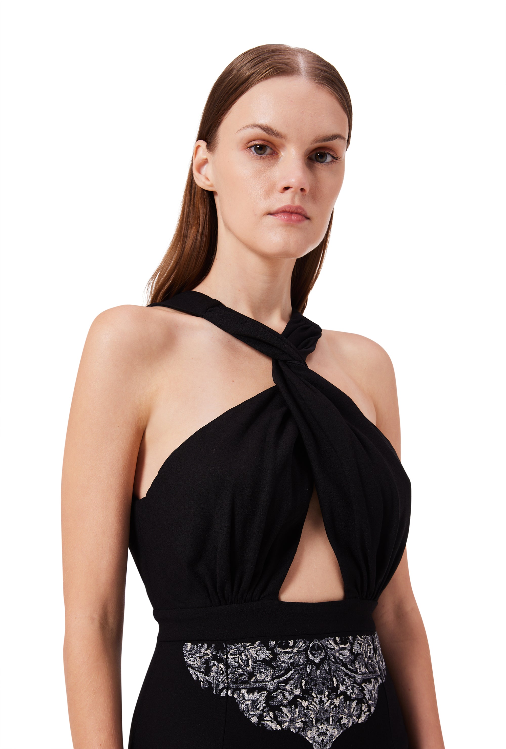 Vivida Halter Neck Dress in Black