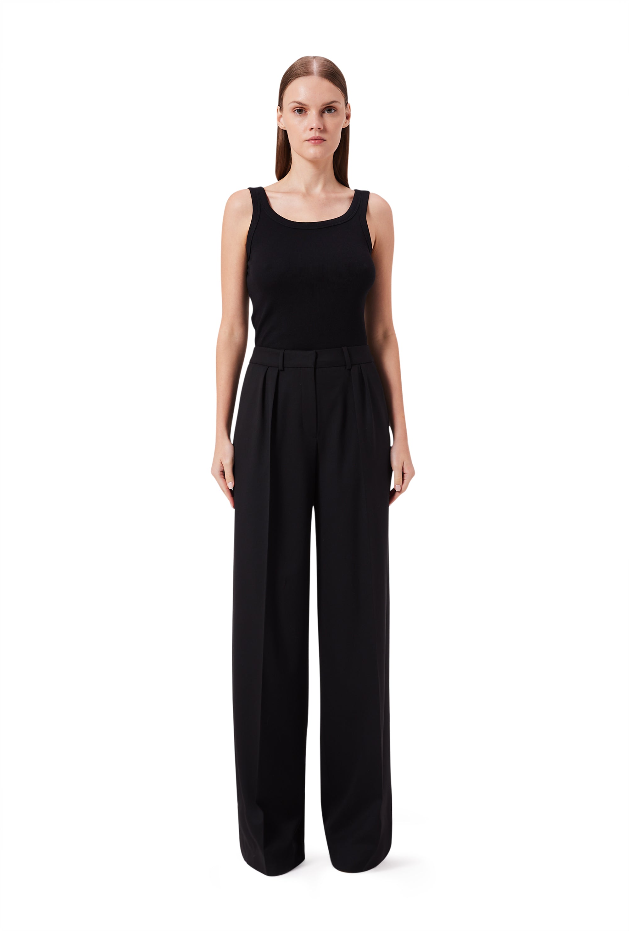 Harmonia Wide Leg Trousers in Black