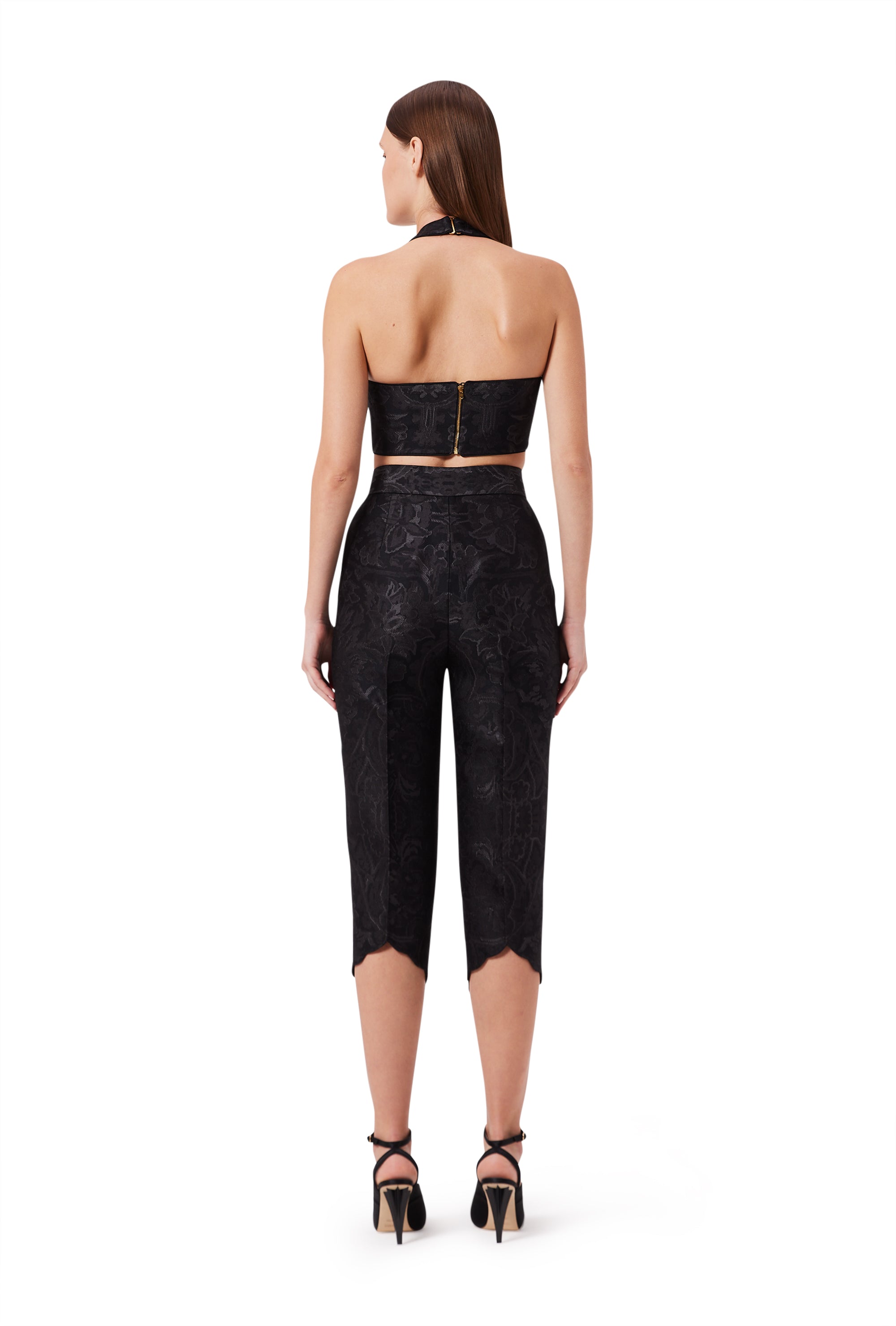Anahata Cropped Top in Black Elysium