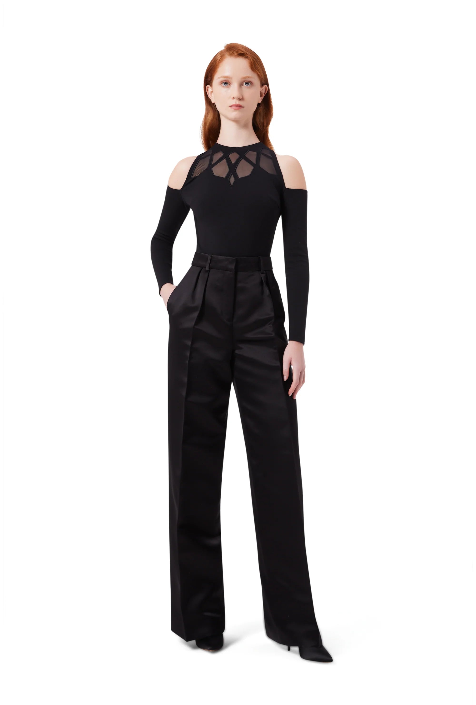 Harmonia Wide Leg Trousers in Black