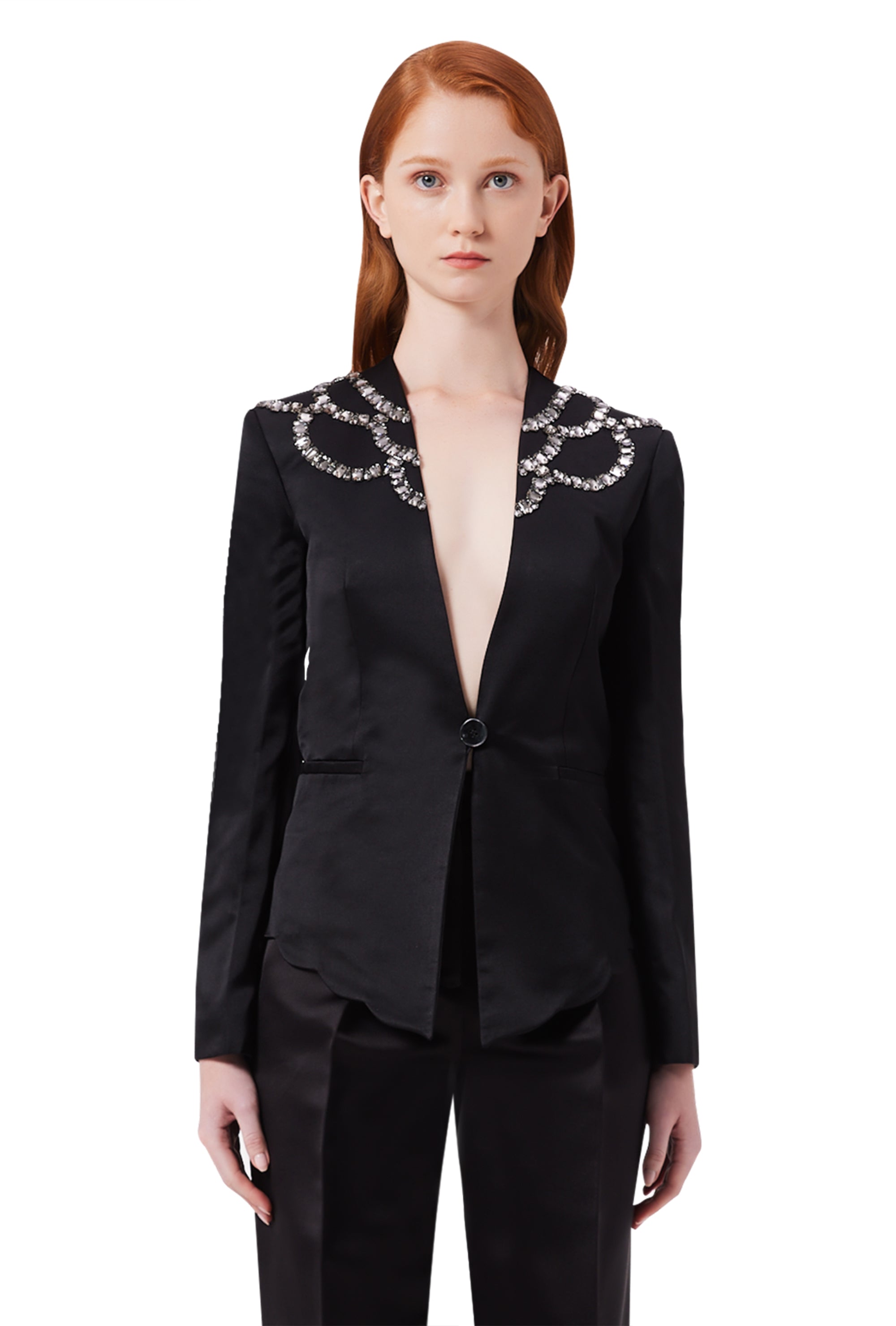 Magnolia Suit in Bejewelled Black