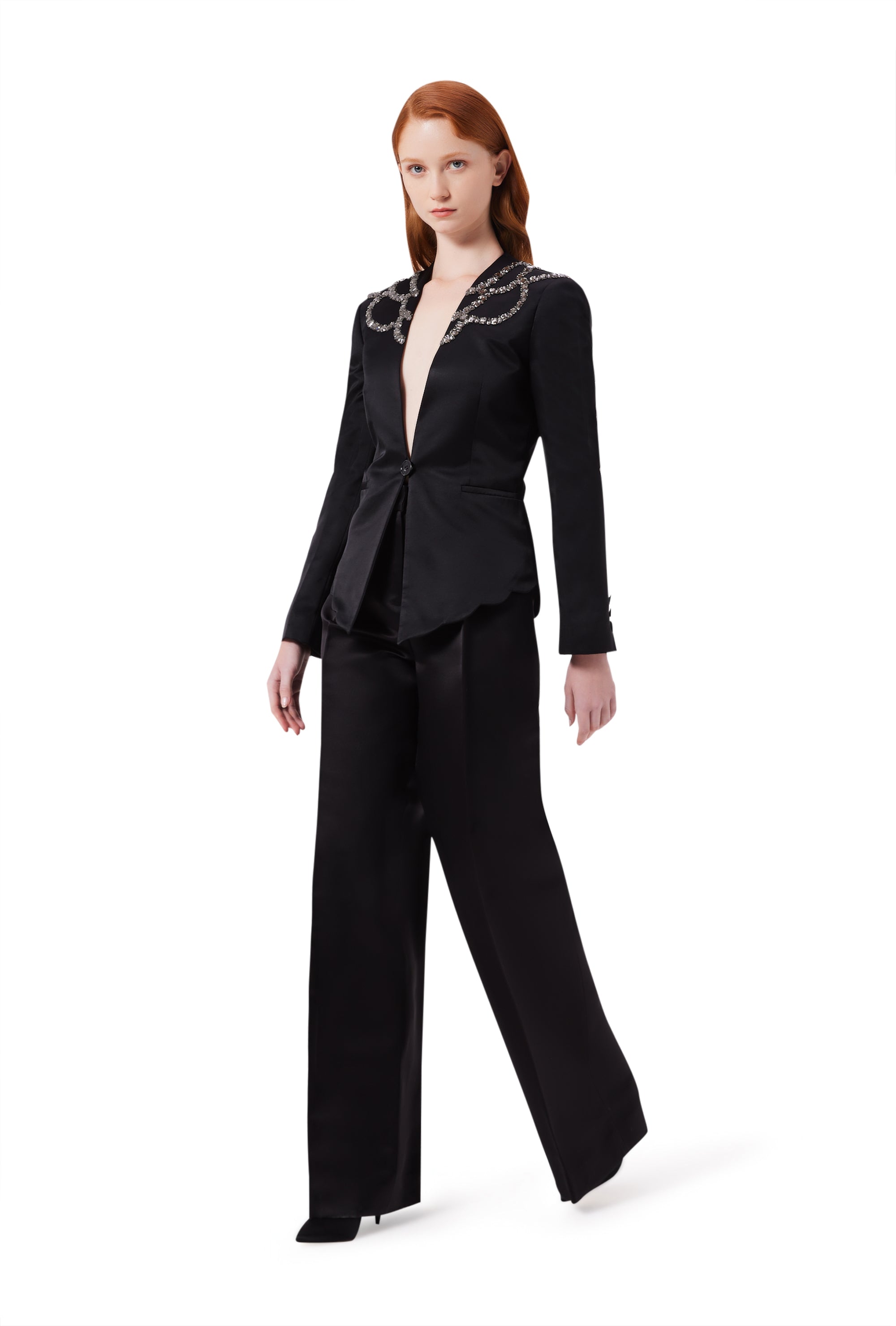 Magnolia Suit in Bejewelled Black