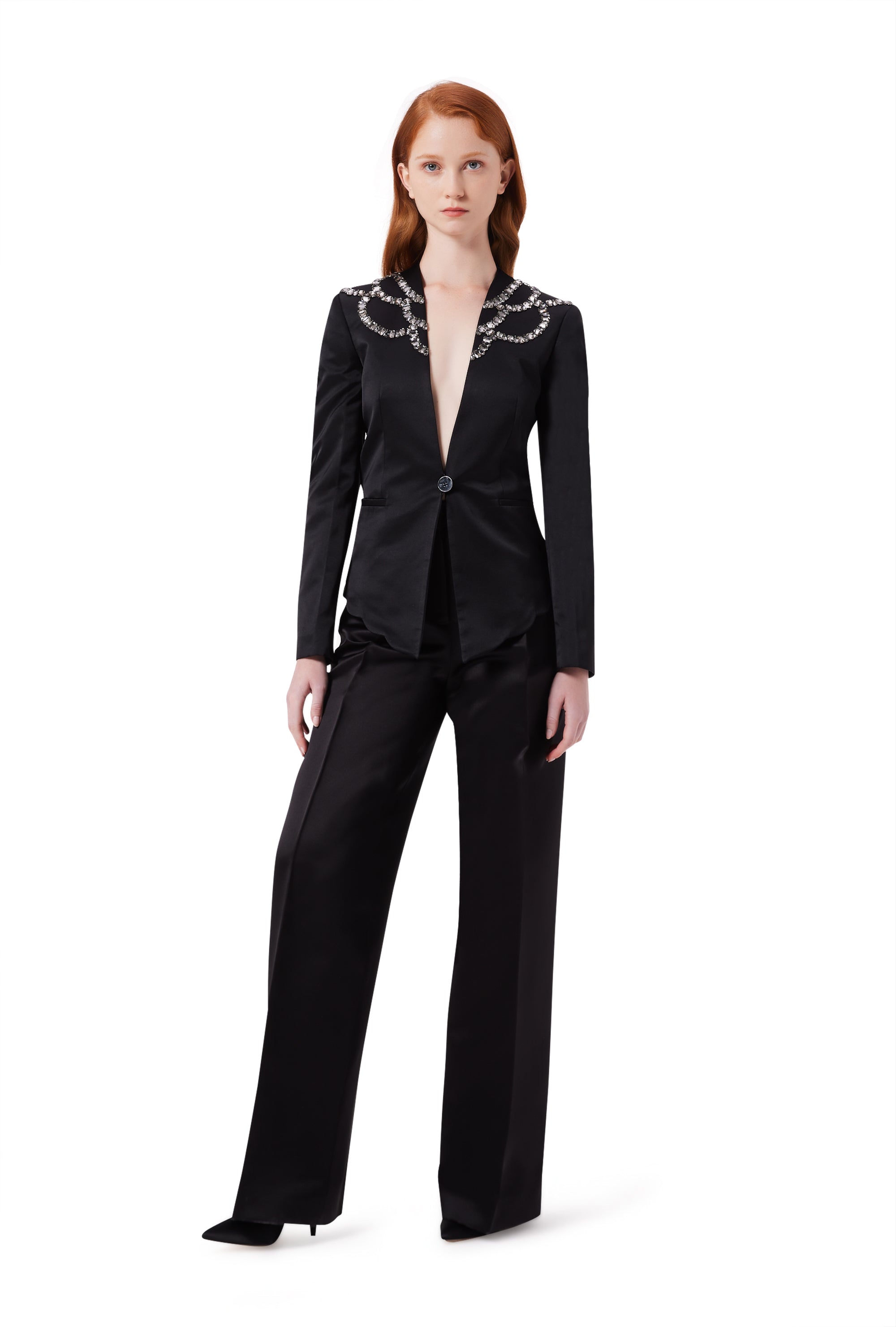 Magnolia Suit in Bejewelled Black