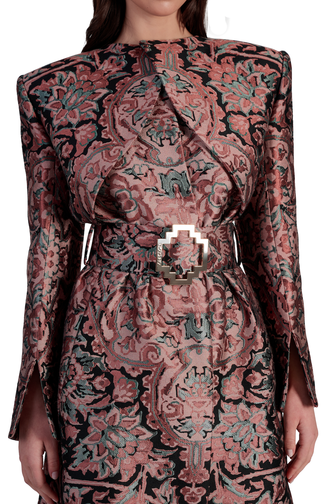 Opulent Long Sleeve Coat in Elysium